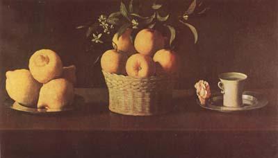 Francisco de Zurbaran Still Life with Lemons,Oranges and Rose (mk08) oil painting image